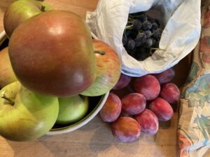 Fresh local summer fruits